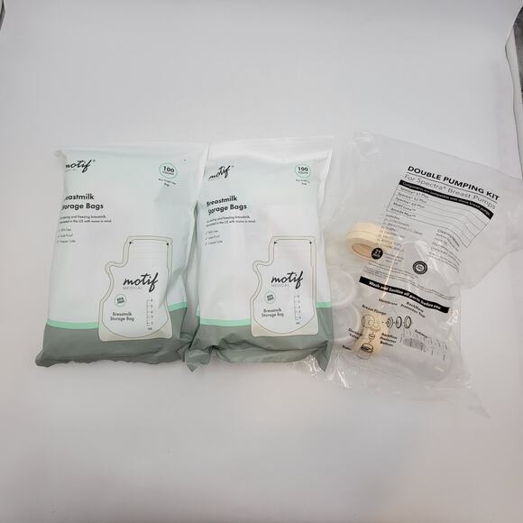 Double Pumping Kit For SPECTRA S1 Plus, S2 Plus, S9 + MOTIF 200ct Breastmilk Bag - Picture 1 of 8